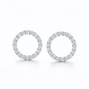 Circle Pavé Earrings