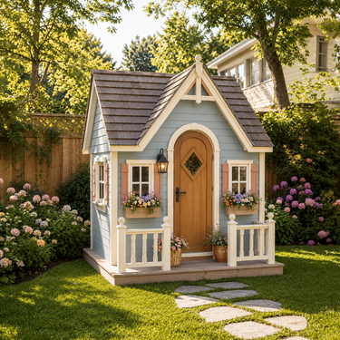 Bluebell Cottage Garden Playhouse with Porch