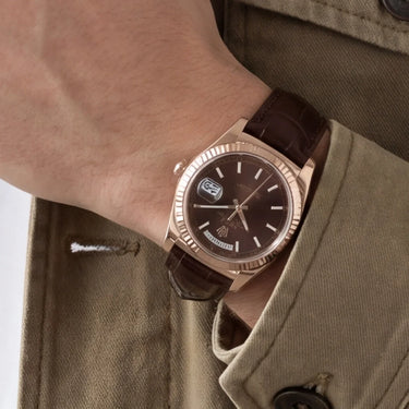 Day-date President Chocolate Dial 18kt Rose Gold Automatic Men’s Watch