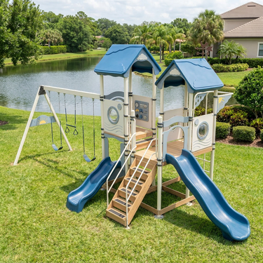 Little Weather Watch Outdoor Playset With Twin Slides