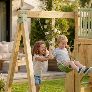 Gentle Dino Backyard Playset with Slide and Swing