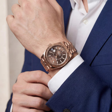 Advanced Dual Time Automatic Men’s Watch With Annual Calendar Display
