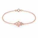 Amara Hamsa Hand Chain Bracelet - Rose Gold