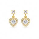 Amora Heart Halo Drop Earrings
