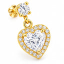 Amora Heart Halo Drop Earrings