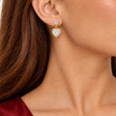 Amora Heart Halo Drop Earrings