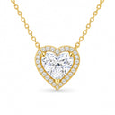 Amora Heart Halo Pendant Necklace