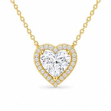 Amora Heart Halo Pendant Necklace