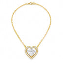 Amora Heart Halo Pendant Necklace