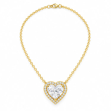 Amora Heart Halo Pendant Necklace