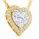 Amora Heart Halo Pendant Necklace