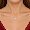 Amora Heart Halo Pendant Necklace