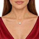 Amora Heart Halo Pendant Necklace