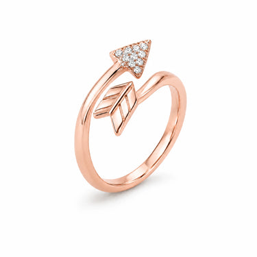 Artemis Open Arrow Wrap Ring - Rose Gold