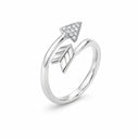 Artemis Open Arrow Wrap Ring - White Gold