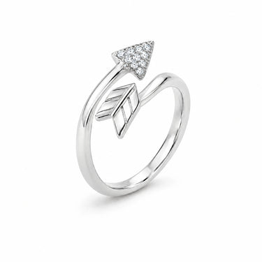 Artemis Open Arrow Wrap Ring - White Gold