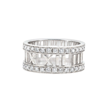 Atlas Roman Numeral Band Ring