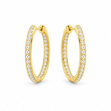 Aurelia Inside-Out Pave Hoop Earrings
