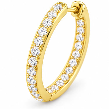 Aurelia Inside-Out Pave Hoop Earrings