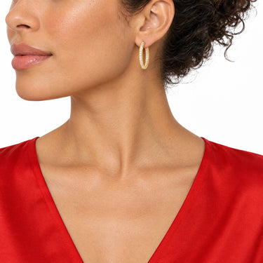 Aurelia Inside-Out Pave Hoop Earrings