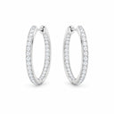 Aurelia Inside-Out Pave Hoop Earrings - White Gold