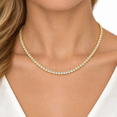 Aurelle Round Tennis Necklace