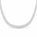 Aurelle Round Tennis Necklace - White Gold