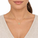 Bella Pave Paw Print Pendant Necklace