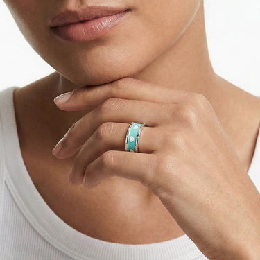 Blue Love Heart Ring