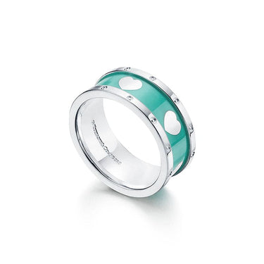 Blue Love Heart Ring