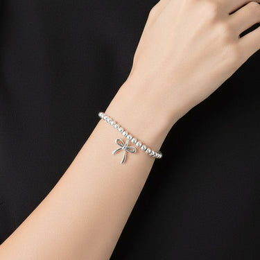 Bow Charm Bead Bracelet