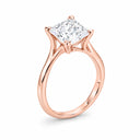 Camille Princess Cathedral Solitaire Ring - Rose Gold