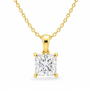 Celine Princess Cut Solitaire Pendant Necklace