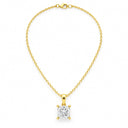 Celine Princess Cut Solitaire Pendant Necklace