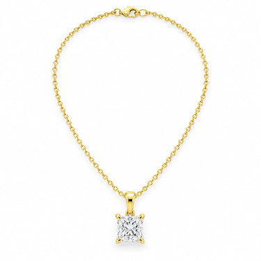 Celine Princess Cut Solitaire Pendant Necklace