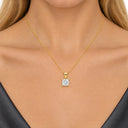 Celine Princess Cut Solitaire Pendant Necklace