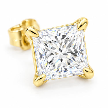 Celine Princess Cut Solitaire Stud Earrings
