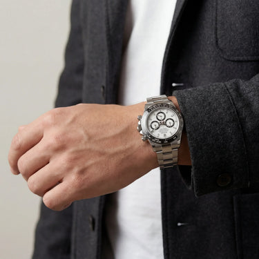 Chronograph Oyster Bracelet Watch With Tachymeter Bezel And Three Subdials