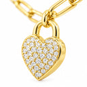 Clara Paperclip Heart Lock Necklace