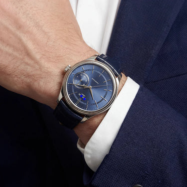 Classic Dress Automatic Men’s Watch With Guilloché Dial And Leather Strap