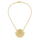 Coralie Pave Scallop Shell Pendant Necklace