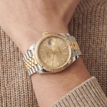 Datejust Fluted Motif Dial Men's Watch With Timeless Style