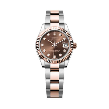 Datejust Inspired Automatic Women’s Watch With Diamond Dial And Fluted Bezel