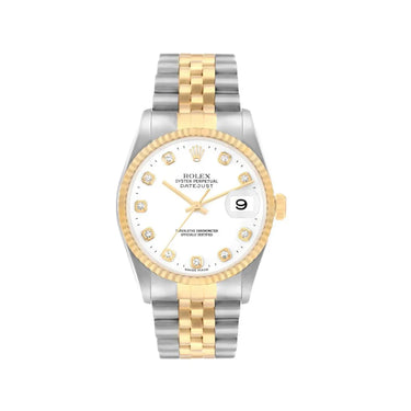 Datejust Men’s Watch With Fluted Bezel And Diamond Hour Markers