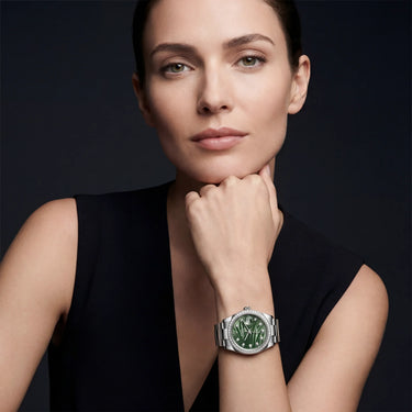 Datejust Olive Green Palm-Motif Dial Women’s Timepiece