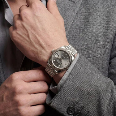 Datejust Refined Automatic Men’s Watch With Diamond Dial And Fluted Bezel