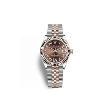 Datejust Roman Diamond Dial Automatic Ladies Steel and 18kt Everose Gold Jubilee Watch