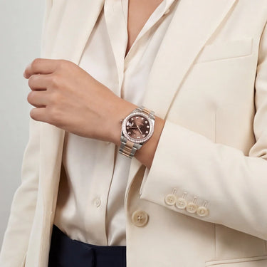 Datejust Women’s Watch With Chocolate Dial And Bezel