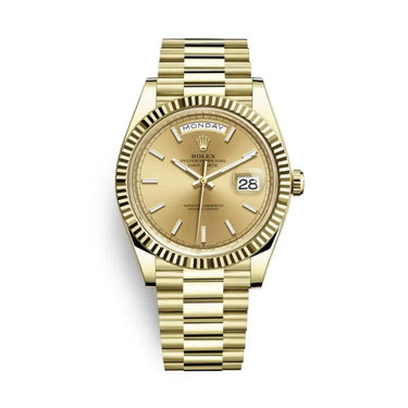 Day-date Automatic Champagne Diamond Dial Watch