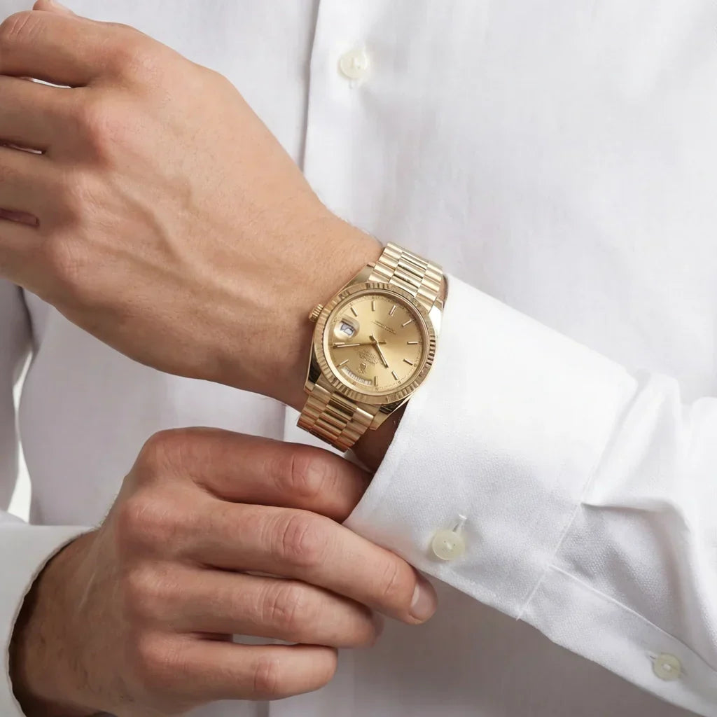 Champagne Racing Dial Day-date Automatic Champagne Diamond Dial Watch – Pnstime